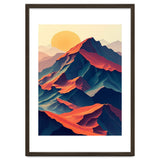 Dramatic Abstract Mountain Sunset Art thumbnail