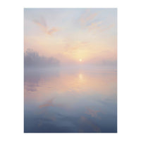 Ethereal Autumn Forest with Misty Sunlight Beams (Print Only)