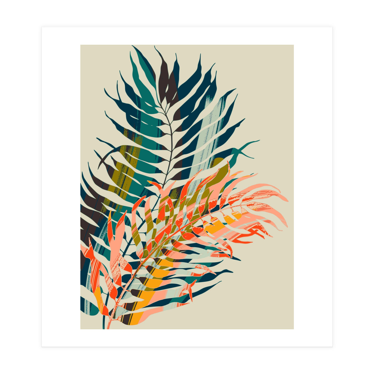 Colorful Palm Leaves (Print Only)