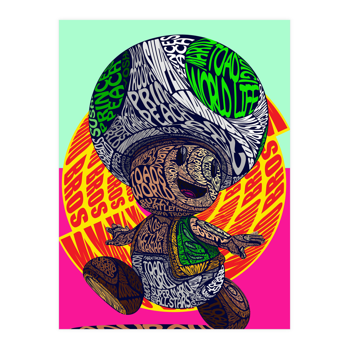 Toad Mushroom Cartoon Pop Art (Print Only)