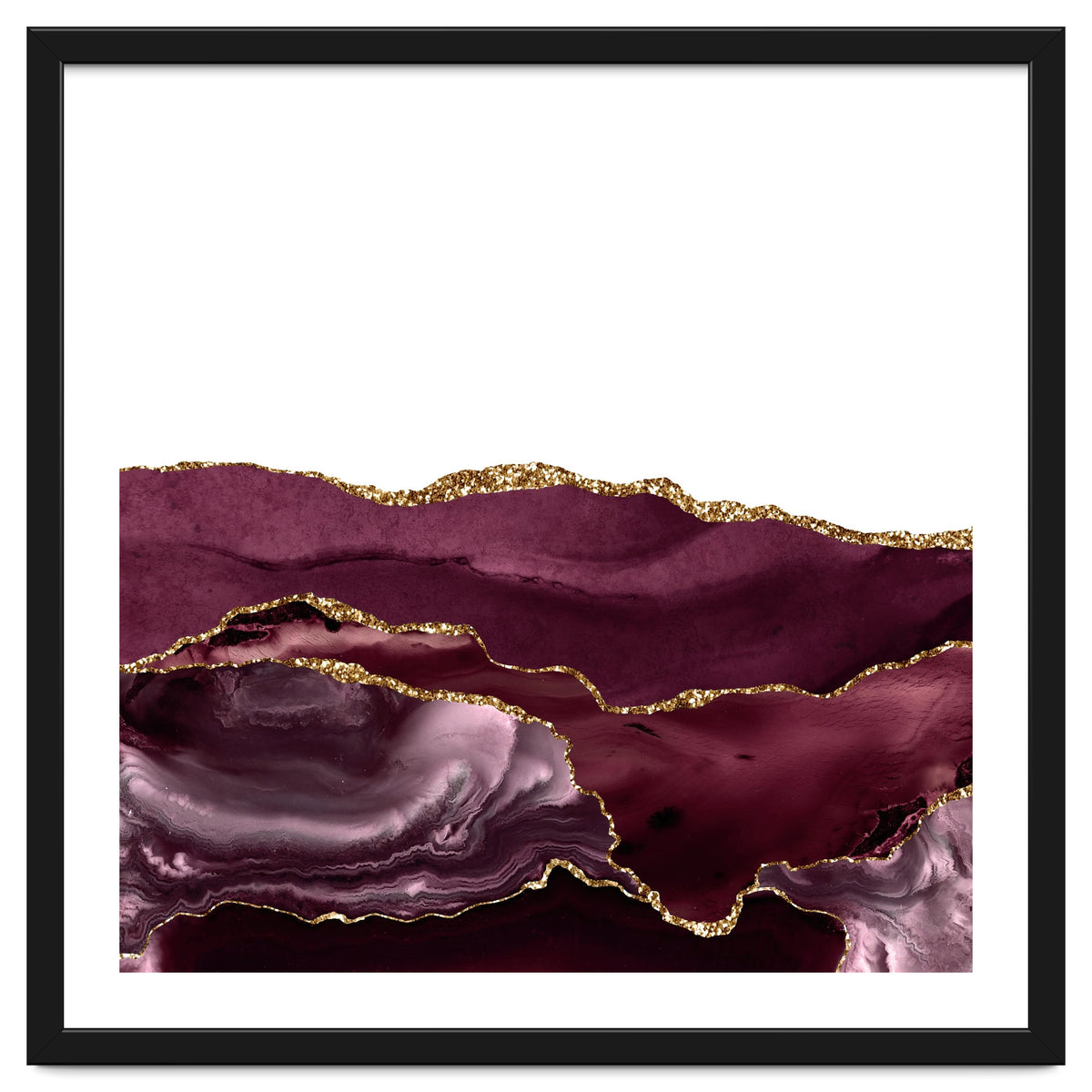 Burgundy & Gold Agate Texture 25