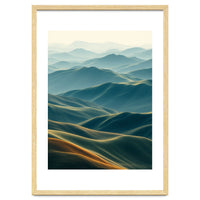Minimalist Misty Mountain Landscape Wall Art
