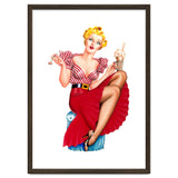 Pinup Blonde Posing With Ice Cream thumbnail