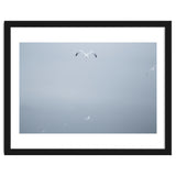 A flying seagull in the winter sky thumbnail