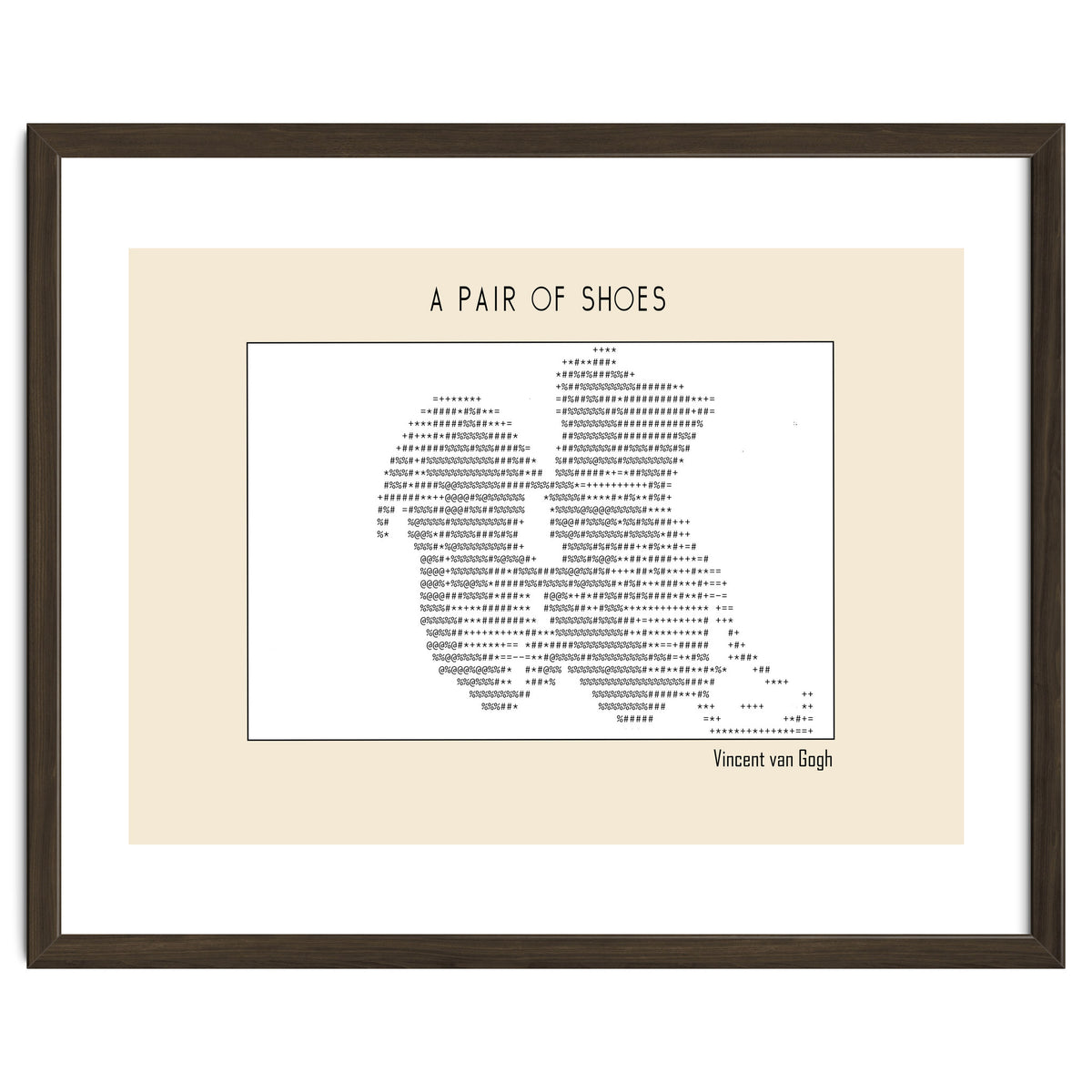 a pair of shoes (1886) – Vincent van Gogh(ascii art)