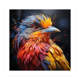 Vibrant Bird With Colorful Splatter Paint  (Print Only) thumbnail