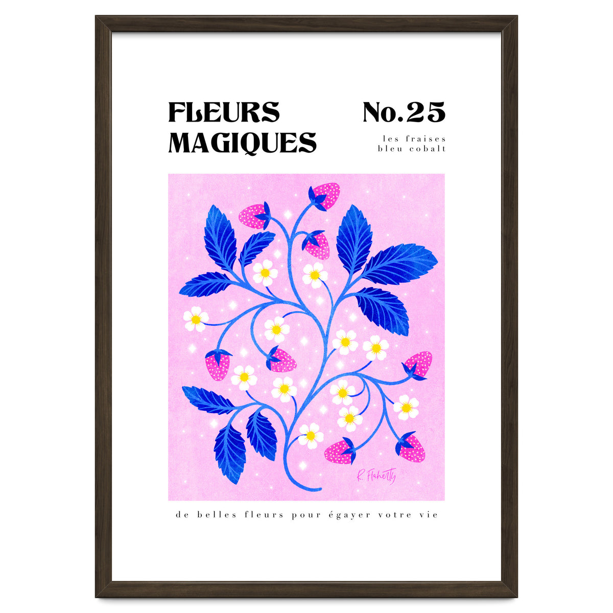 Magical Flowers No.25 Cobalt Strawberries