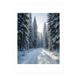 Serene Winter Wonderland Forest Road (Print Only) thumbnail