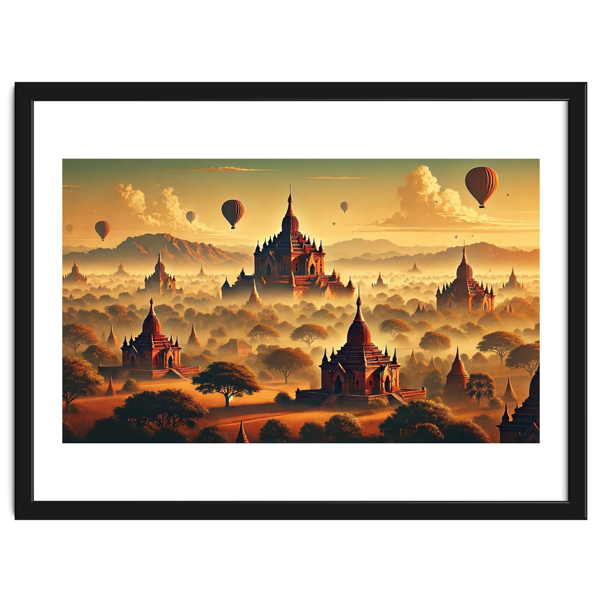 Vintage Bagan Poster, Myanmar