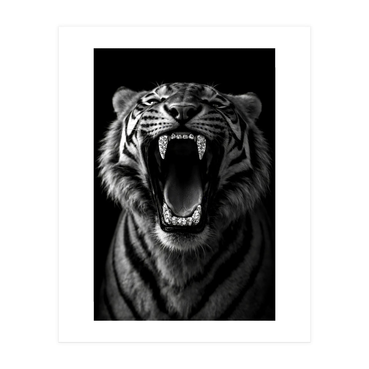 Roaring Tiger portrait  (Print Only)