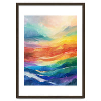 Vibrant Impasto Abstract Landscape Painting
