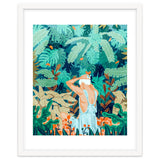 Backyard | Jungle Tropical Nature Painting | Botanical Plant Lady Banana Tree Garden Watercolor thumbnail