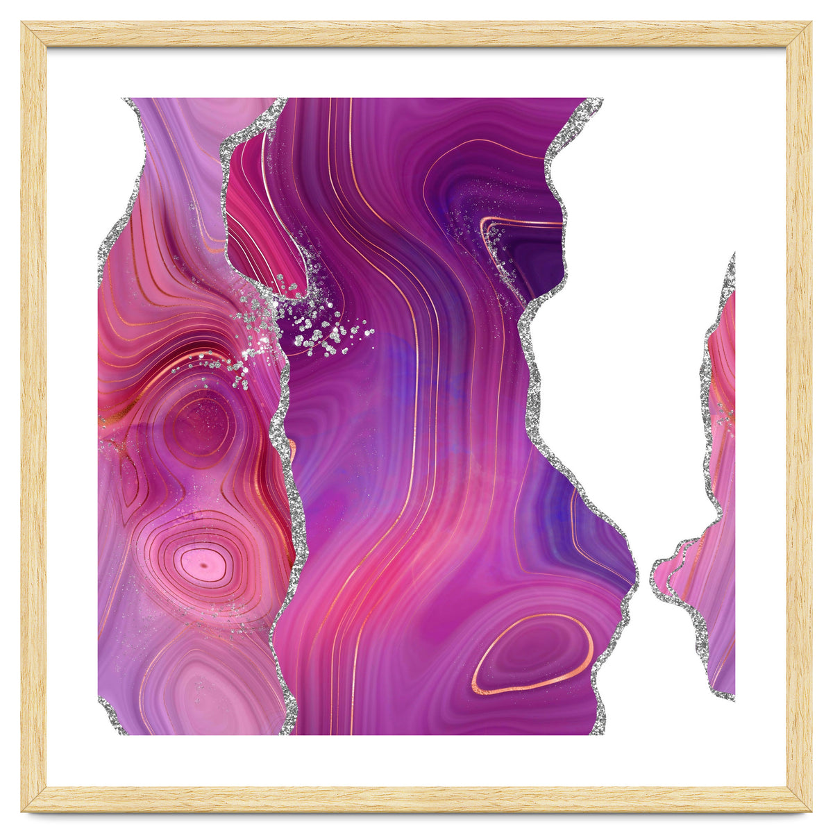Magenta & Silver Agate Texture 05