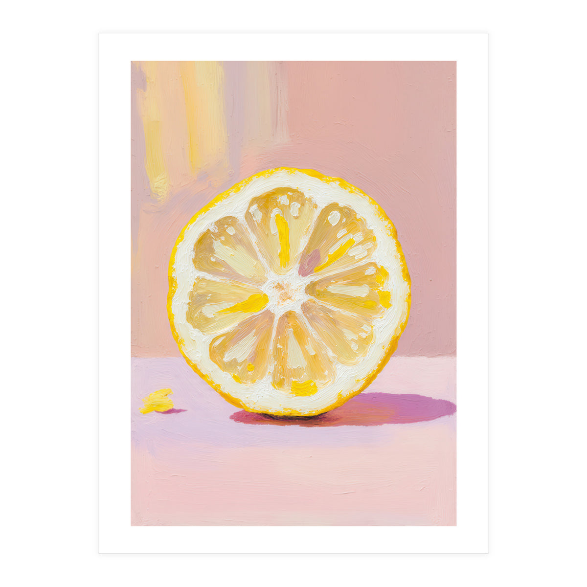 Lemon Slice – Modern Still Life Food (Print Only)