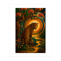 Leopard in Retro Contemporary Aesthetics (Print Only)