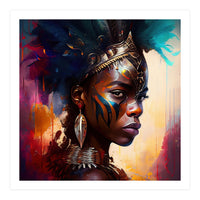 Powerful African Warrior Woman #4 (Print Only)