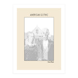 American Gothic – Grant Wood (ascii Art) (Print Only) thumbnail