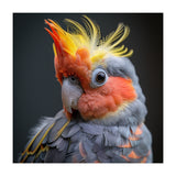 Cute Cockatoo Bird Portrait Colorful Crest (Print Only) thumbnail