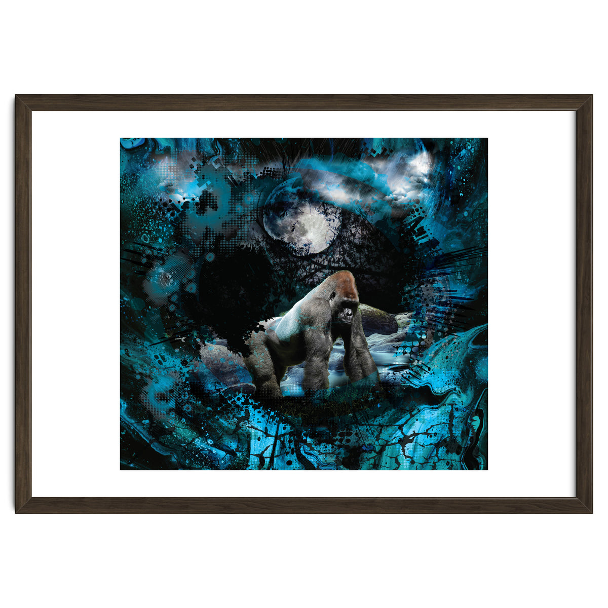 Gorilla Blue Moon Forest Scenic