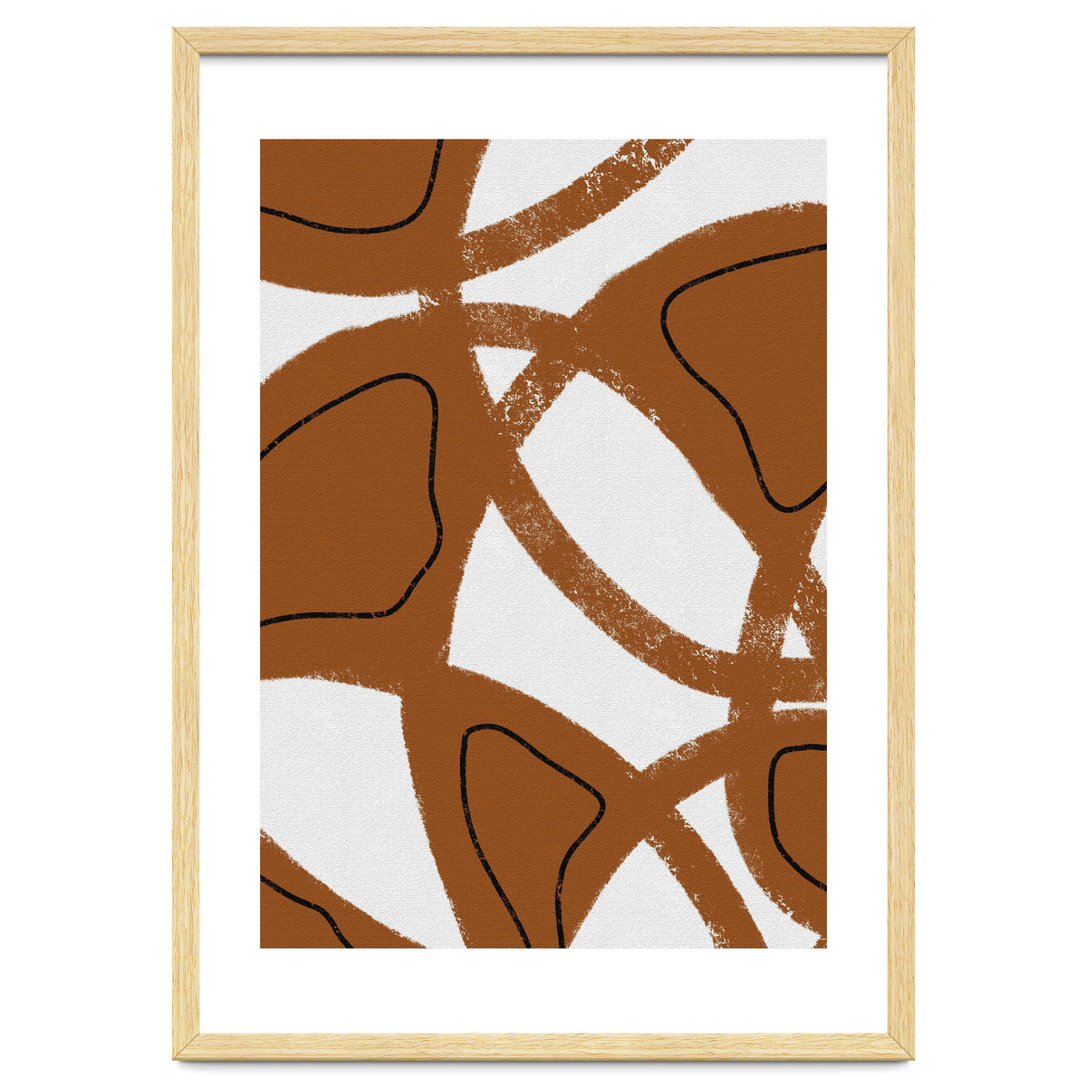 Abstract Brown and Black Lines