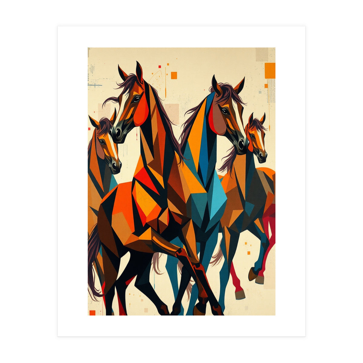 Abstract Horse Modern (Print Only)