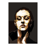 Monica Bellucci Hollywood Actress Retro Style Geometric Illustration (Print Only) thumbnail