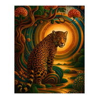 Leopard in Retro Contemporary Aesthetics (Print Only)