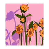 Golden Sunflowers Inside, Botanical Nature Floral Plants Painting, Blush Meadow Blossom Spring, Summer Bohemian Eclectic Positivity (Print Only) thumbnail