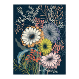 Springtime daisies dark blue (Print Only) thumbnail