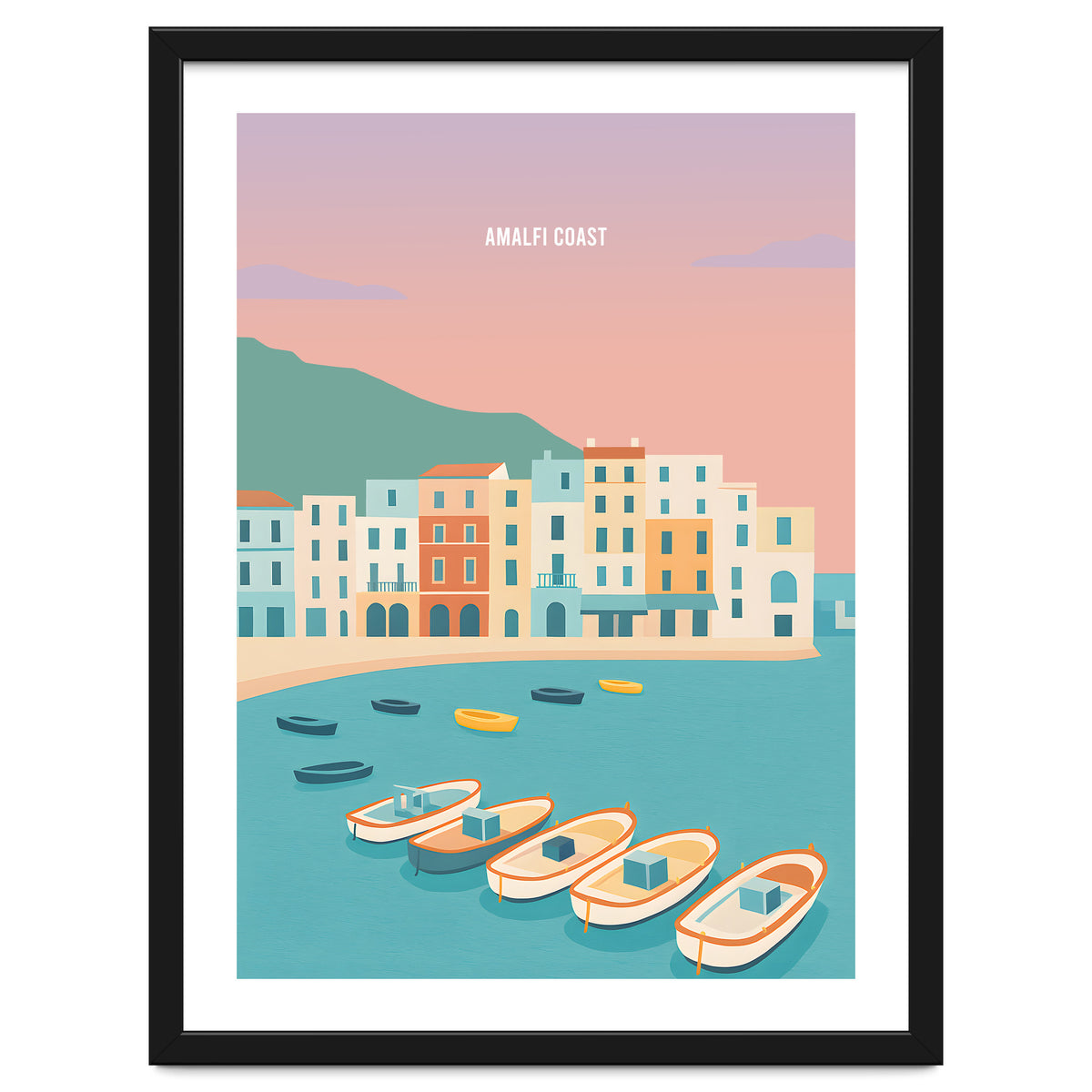 Amalfi Coast Italy Travel Postcard