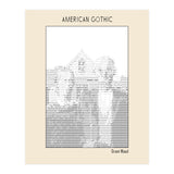 American Gothic – Grant Wood (ascii Art) (Print Only) thumbnail