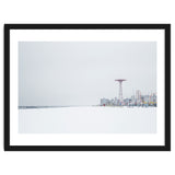 Amusement park in the winter seascape thumbnail