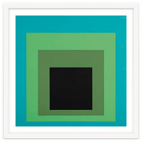 JOSEF ALBERS - HOMAGE TO THE SQUARE GREEN BLACK