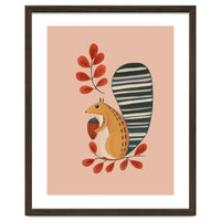 Squirrel In A Pink Autumn