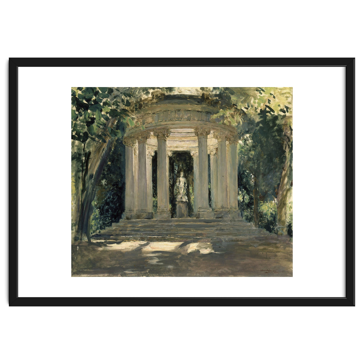 THE VILLA ADRIANA OF TIVOLI (ROME) - 1926 - OIL ON CANVAS - 0.60 X 0.70 M.