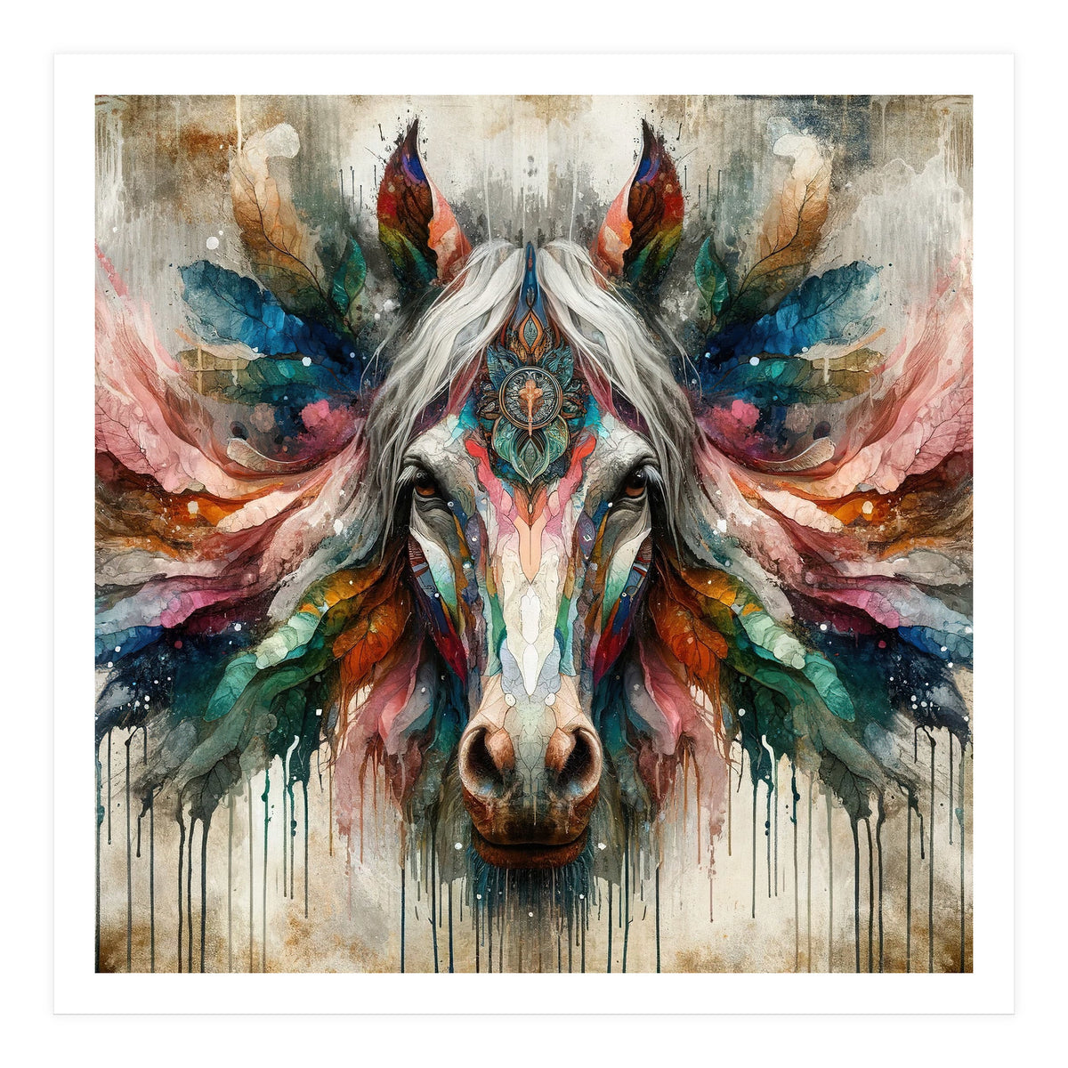 Ornate Horse Portrait (Print Only)