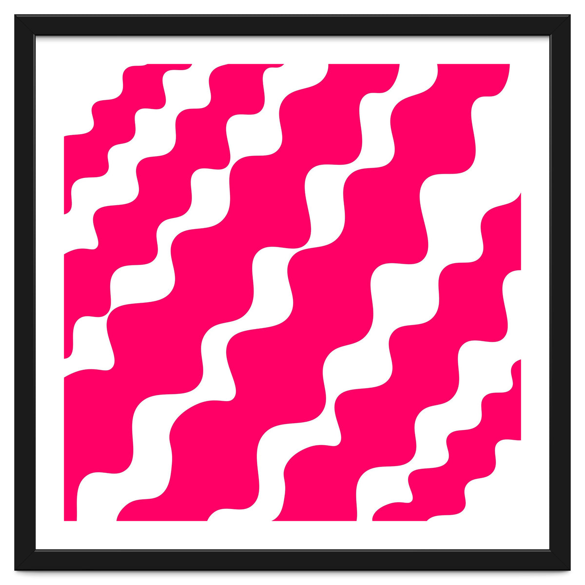 Slanting Pink Wavy Pattern