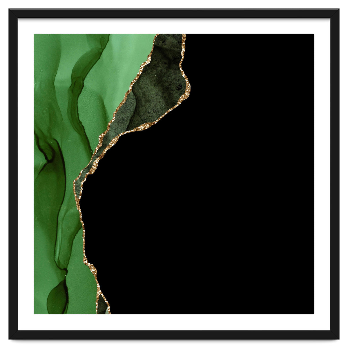 Green & Gold Agate Texture 09