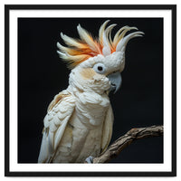 White Cockatoo Parrot Bird Perched On Branch