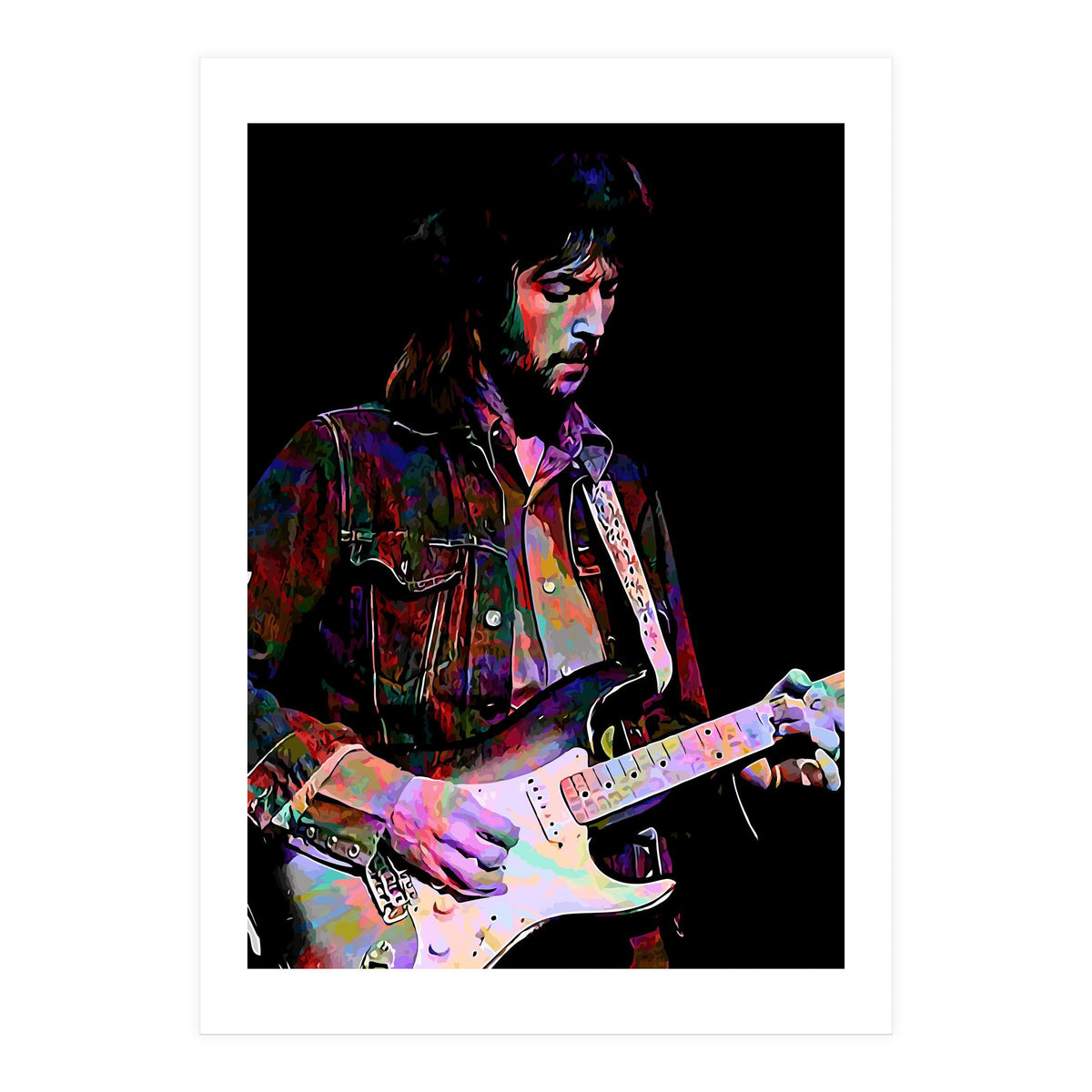 Eric Clapton Rock and Blues Guitarist Legend v2 (Print Only)
