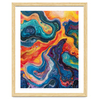 Vibrant Fluid Acrylic Pour Abstract Art