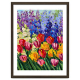 Vibrant Summer Tulip Garden Oil Painting thumbnail