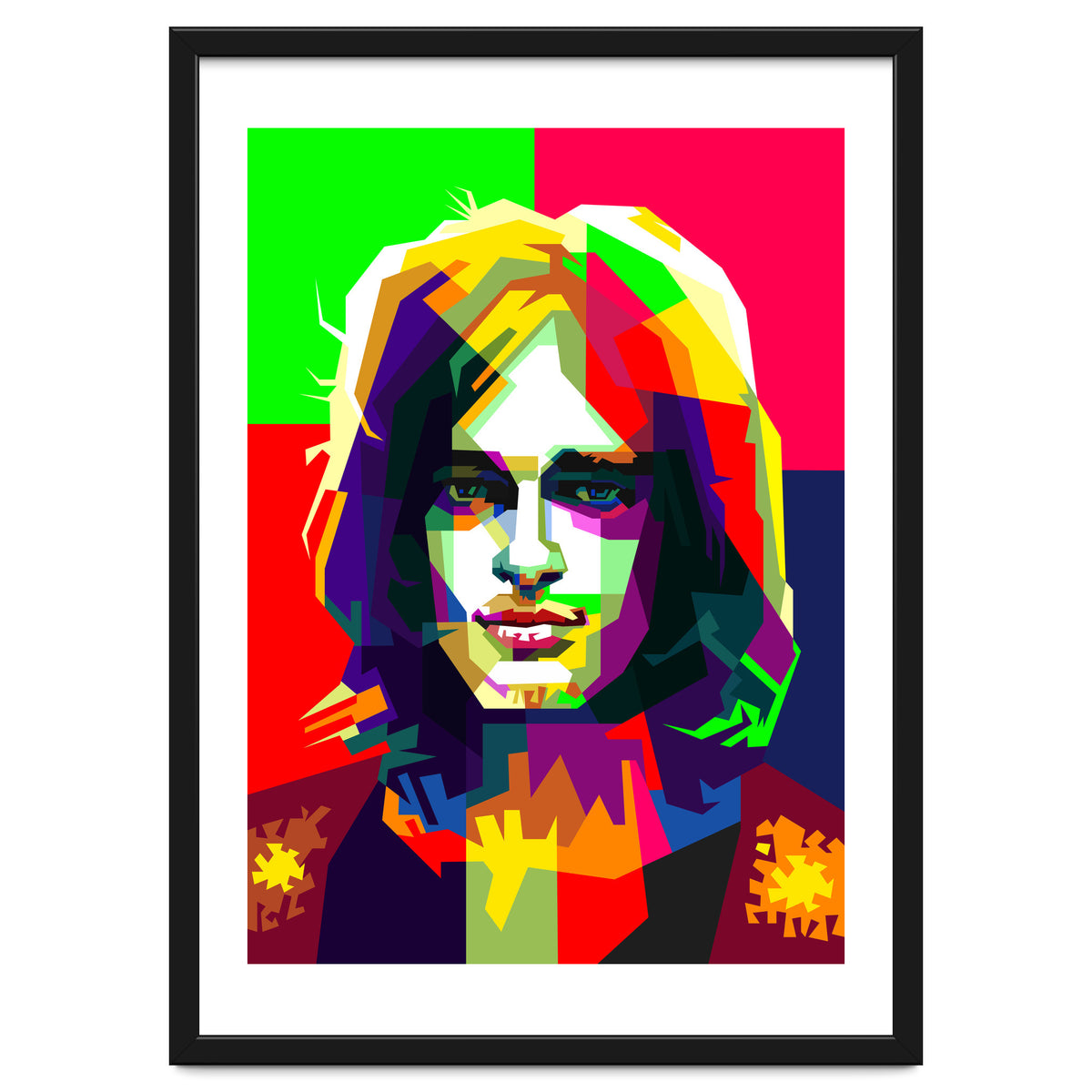 David Gilmour Pink Floyd Classic Rock Art WPAP
