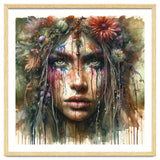 Wild Bloom Druid Woman Portrait thumbnail