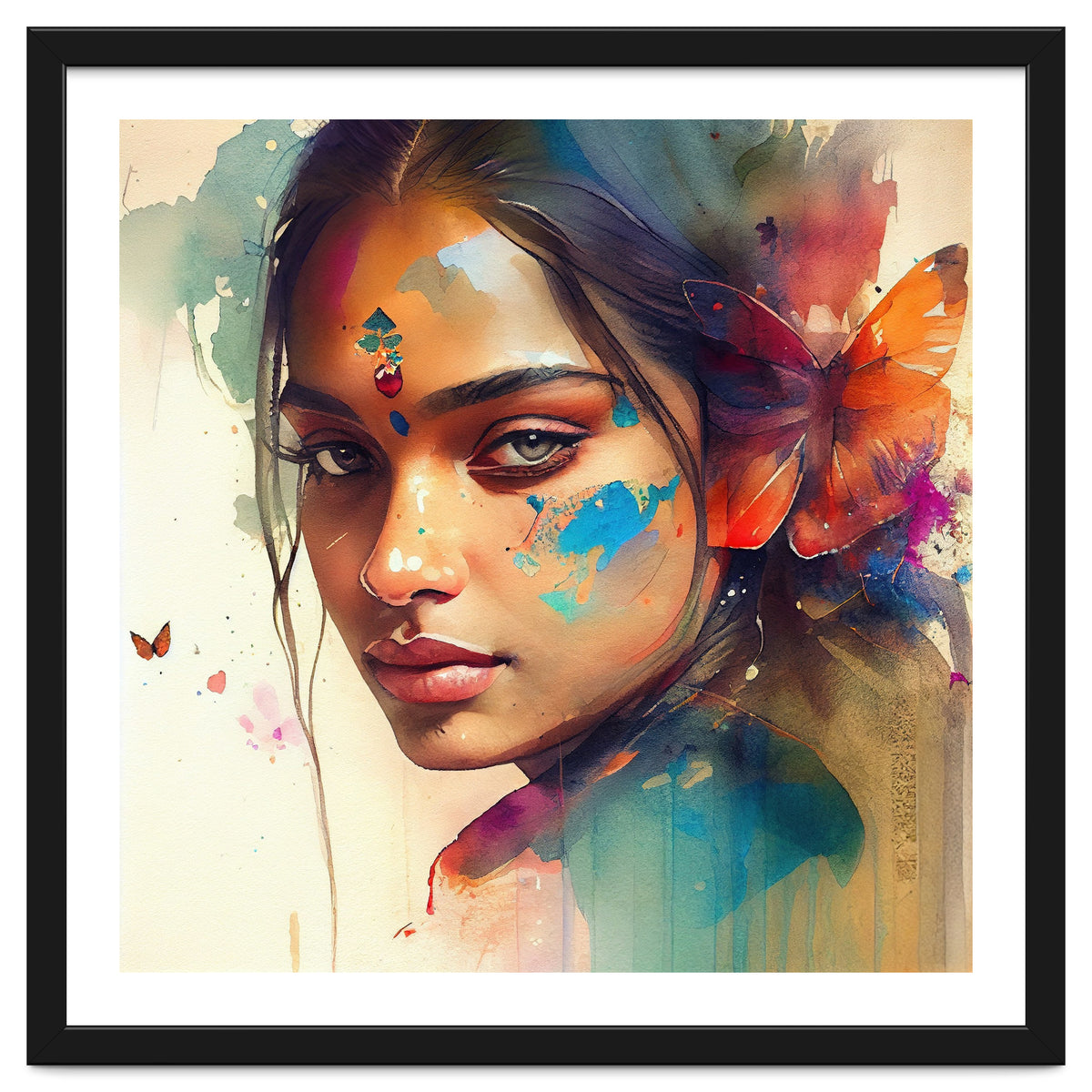 Butterfly Whisper Hindu Portrait