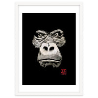 Angry Gorilla White In Black