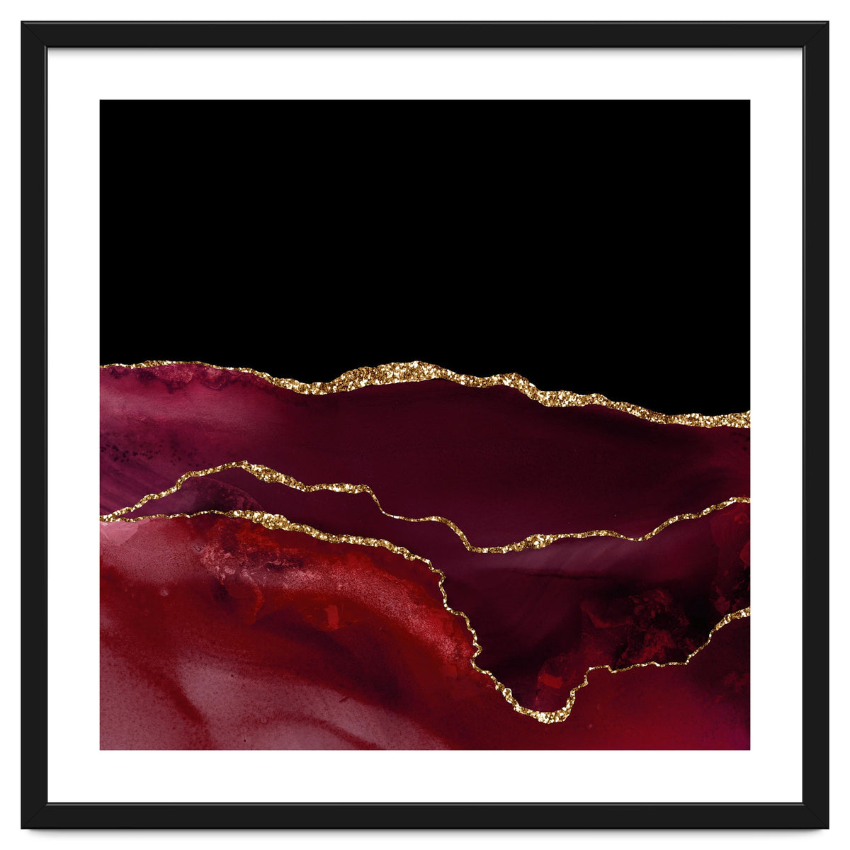 Burgundy & Gold Agate Texture 07