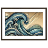 Art Deco Blue Ocean Waves thumbnail