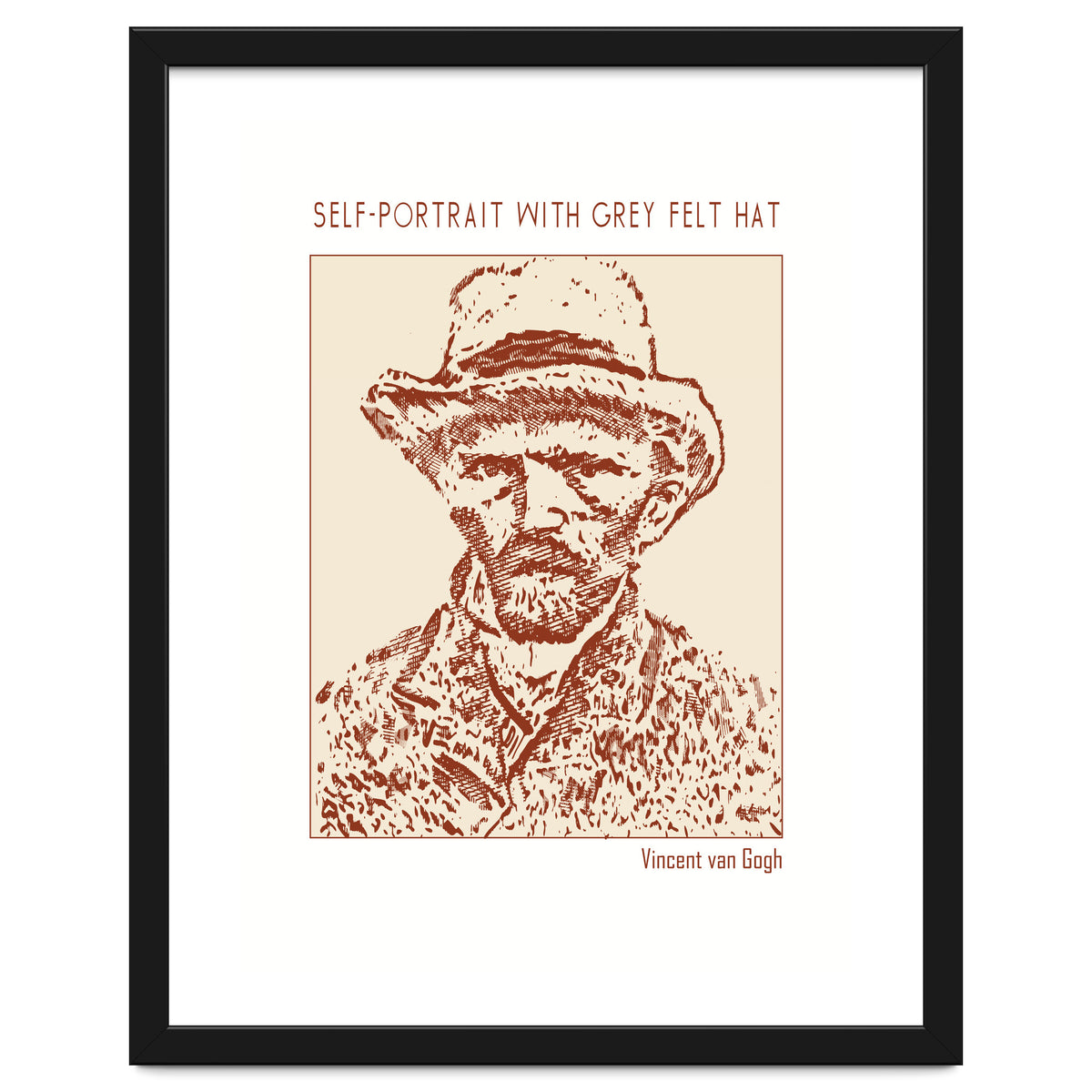 Self Portrait With Grey Felt Hat – Vincent Van Gogh