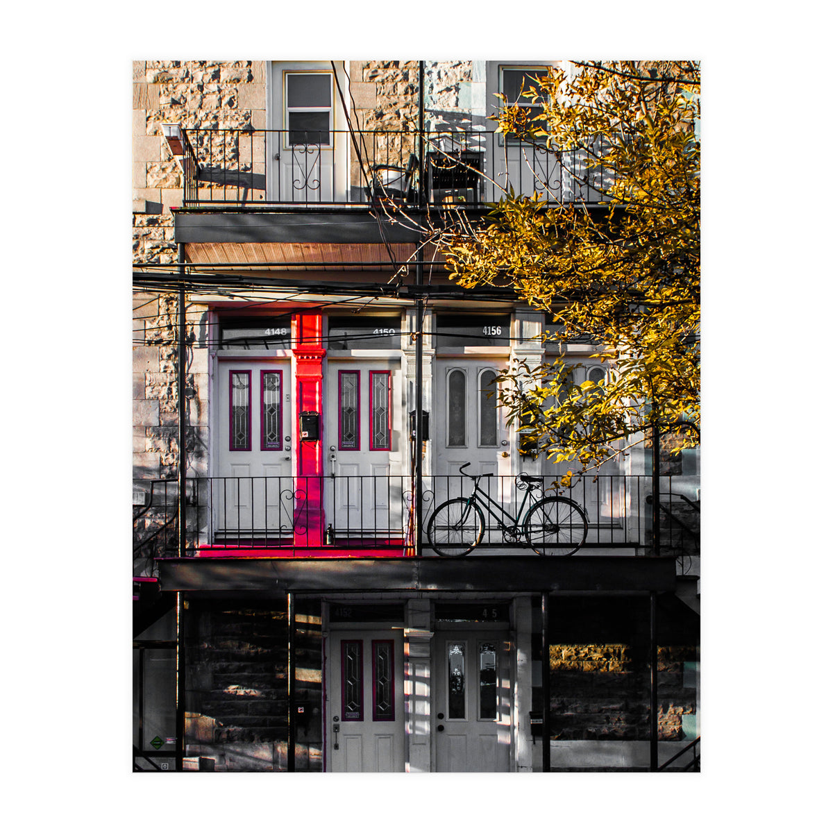 Montreal Bicycle Balcony No 1 Color Version (Print Only)